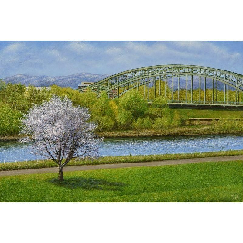 ハマ大根の咲く頃 水彩画 フレーム付き ハマ大根の咲く頃 水彩画 フレーム付き