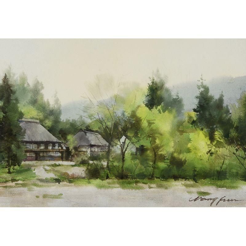 水彩画(風景)№168 NO-168「横浜ランドマークタワー:Yokohama Landmark Tower