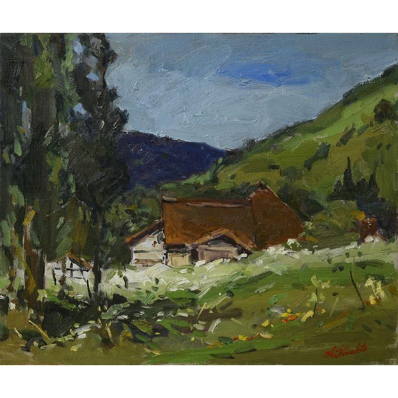 木下博寧画伯水彩画　【オンフルール】 木下博寧画伯水彩画 【オンフルール】 - メルカリ