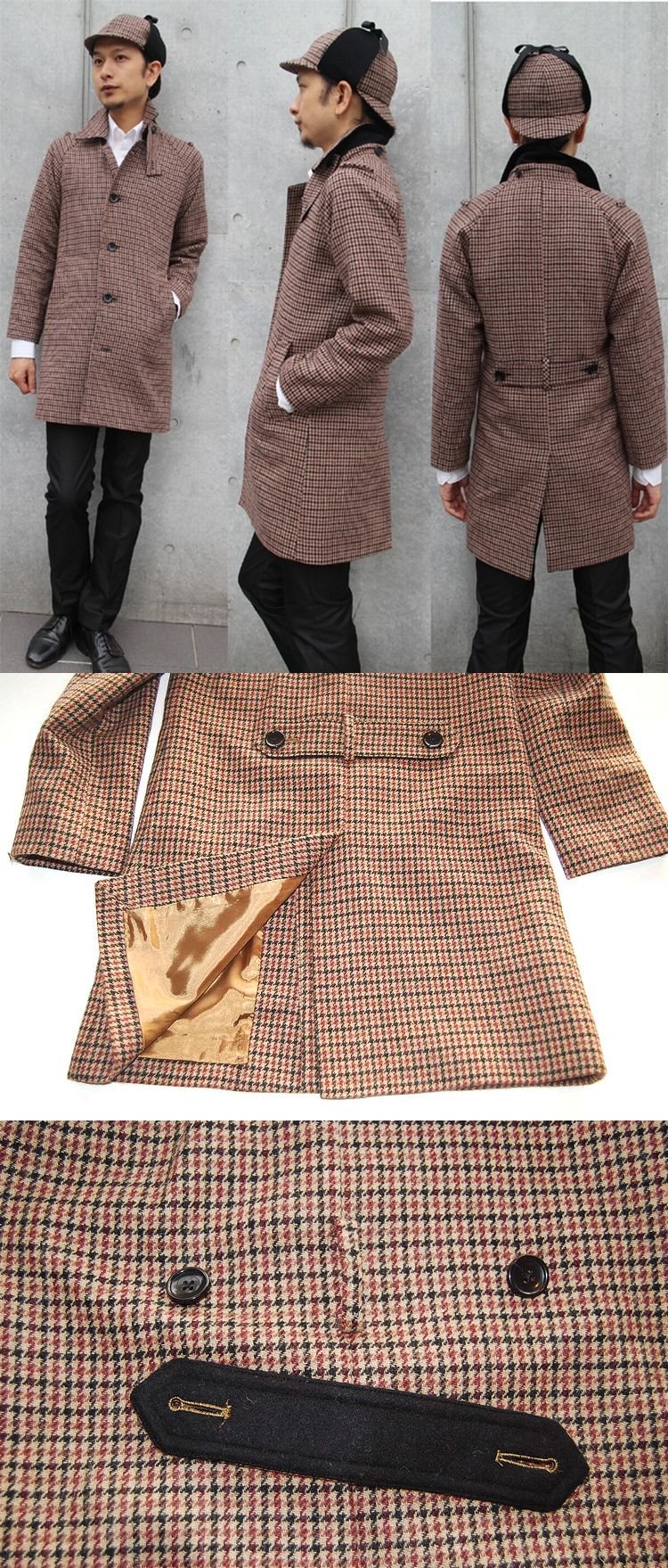 Original John BALMACAAN COAT　　GUNCLUB CHECK - Siesta