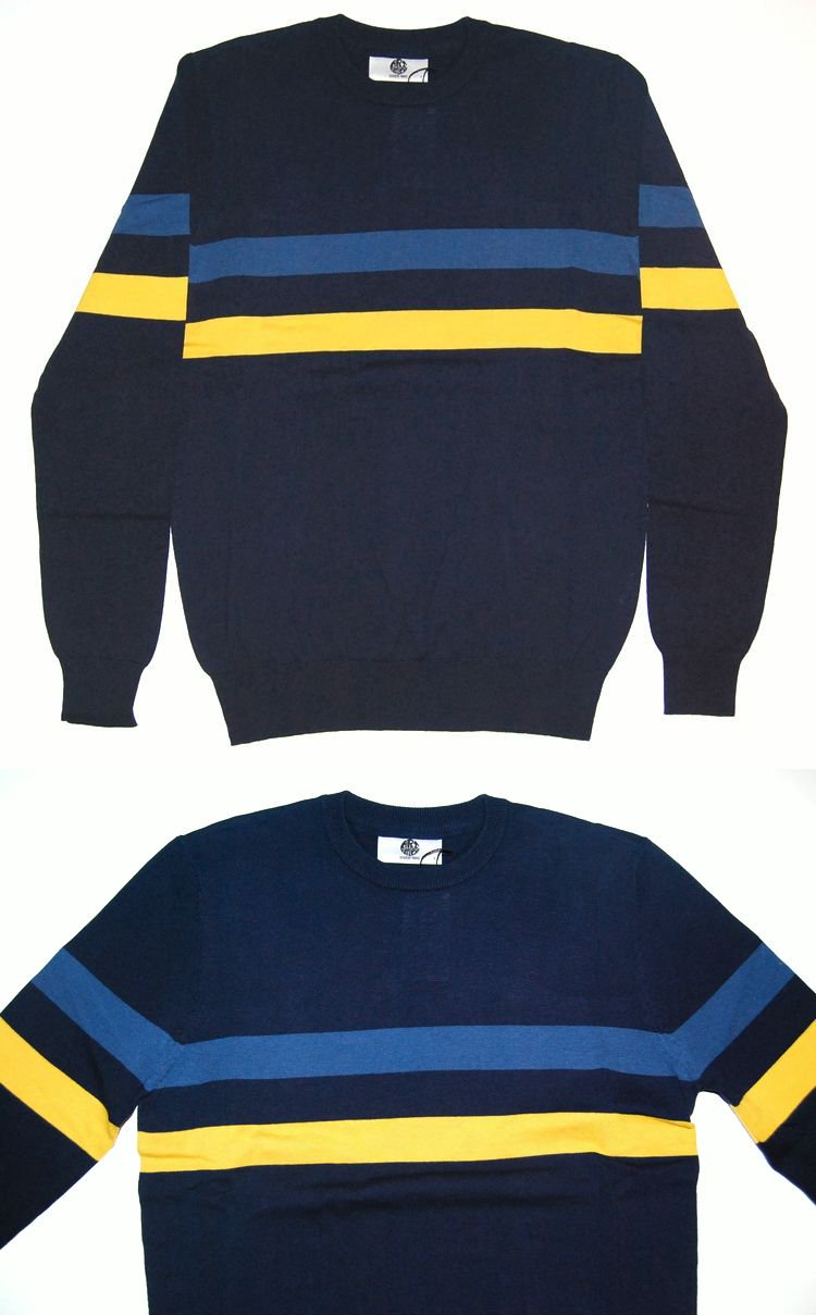 ART GALLERY　　”SCENE”　KNIT　CREW　NECK　PULLOVER　　NAVY