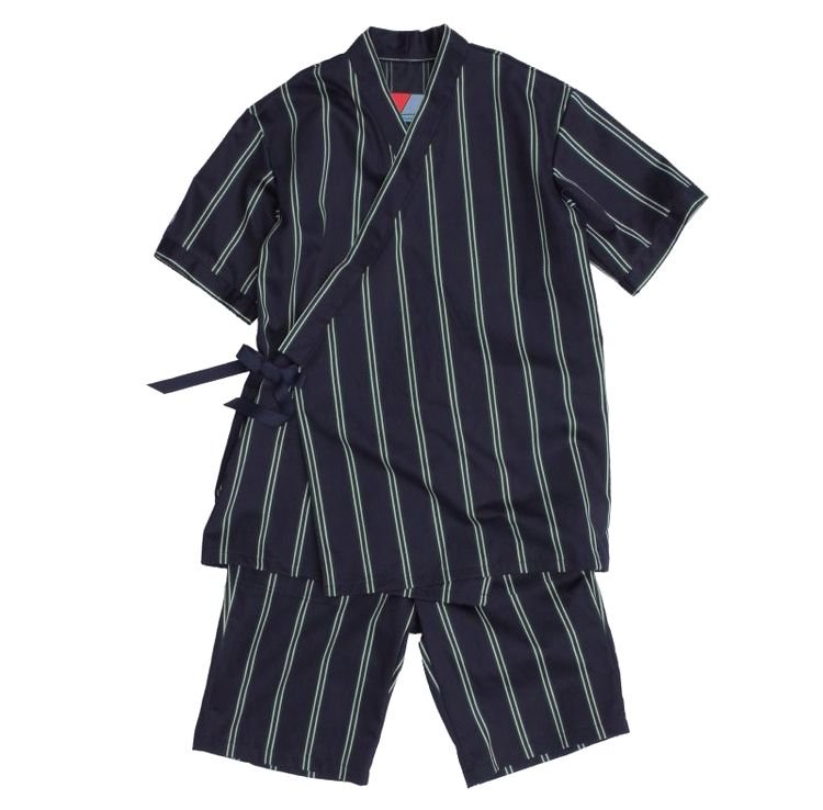 Original John STRIPE JINNBE／甚平 NAVY×GREEN