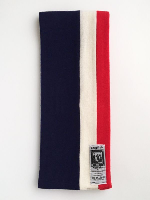 ENGLISH TRADITION SCHOOL MUFFLER NAVY×WHITE×RED