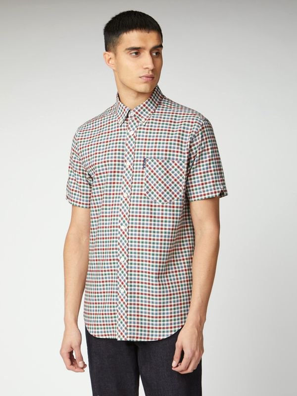 Ben Sherman 半袖House Gingham B.D Shirt RED