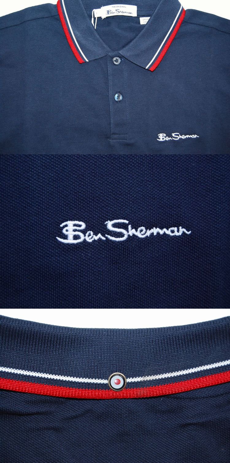 Ben Sherman Twin Tipped Polo Shirt NAVY