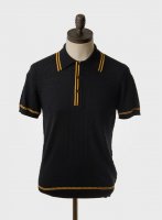 ART GALLERYMCGRIFFɡS/S KNITTED POLO SHIRTBLACK