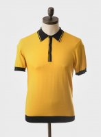 <img class='new_mark_img1' src='https://img.shop-pro.jp/img/new/icons50.gif' style='border:none;display:inline;margin:0px;padding:0px;width:auto;' />ART GALLERYKINGSTONɡS/S KNITTED POLO SHIRTMUSTARD