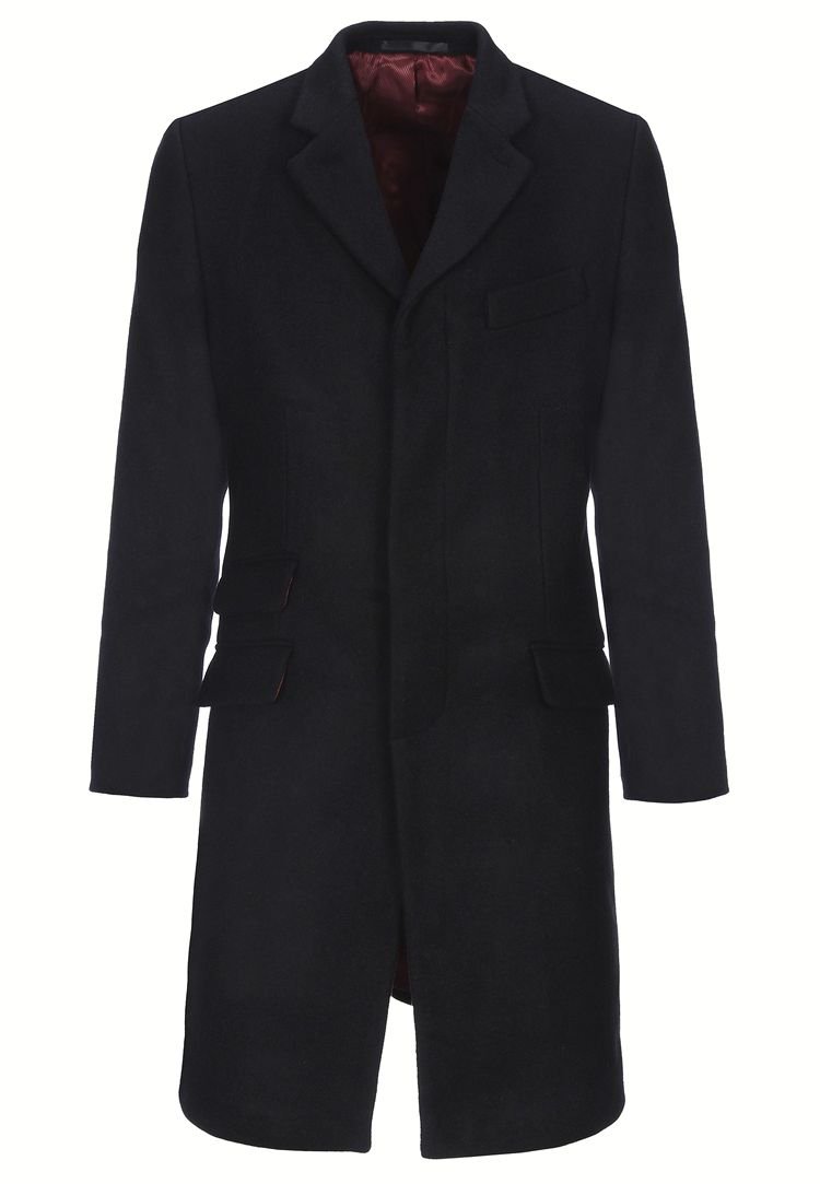 merc london　　Crombie Overcoat　　BLACK - Siesta