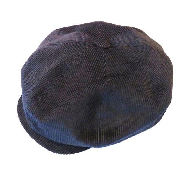 NEVERTRUST コーデュロイ・8枚はぎ・ビッグキャスケット BLACK