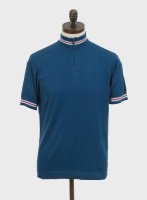 ART GALLERYHOBANɡS/S KNIT CYCLING TOPSAILOR BLUE