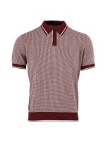 <img class='new_mark_img1' src='https://img.shop-pro.jp/img/new/icons8.gif' style='border:none;display:inline;margin:0px;padding:0px;width:auto;' />RELCO LONDONJACQUARD DOGTOOTH KNIT POLO BURGUNDY