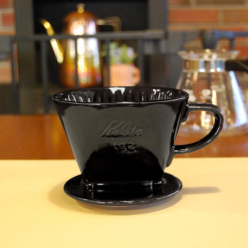 カリタ 陶器製ドリッパー 102（2～4人用）/黒：コーヒー