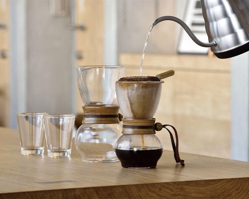 ハリオ ウッドネック DPW-1（1～2杯用）：ネルドリップ コーヒー器具