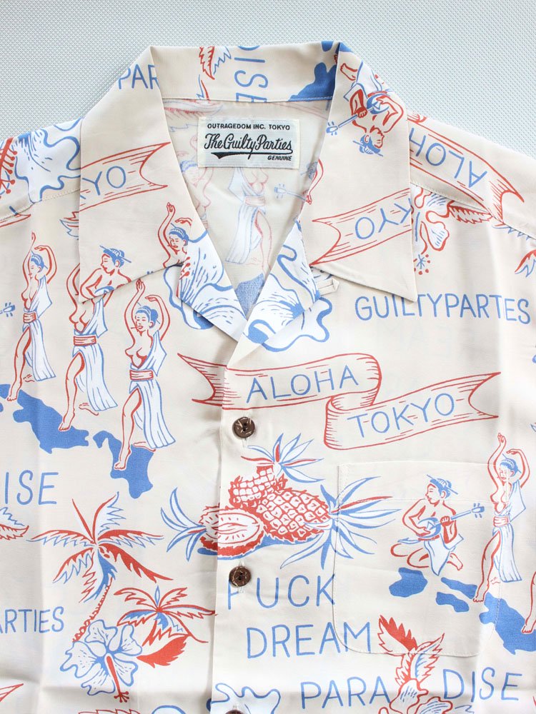 アロハシャツ / TOKYO JAPAN S/S HAWAIIAN SHIRT WHITE2