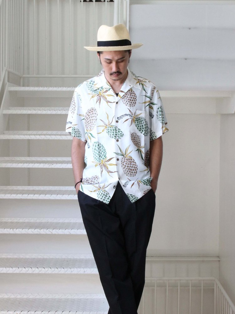 WACKO MARIA | ワコマリア PINEAPPLE S/S HAWAIIAN SHIRT #WHITE