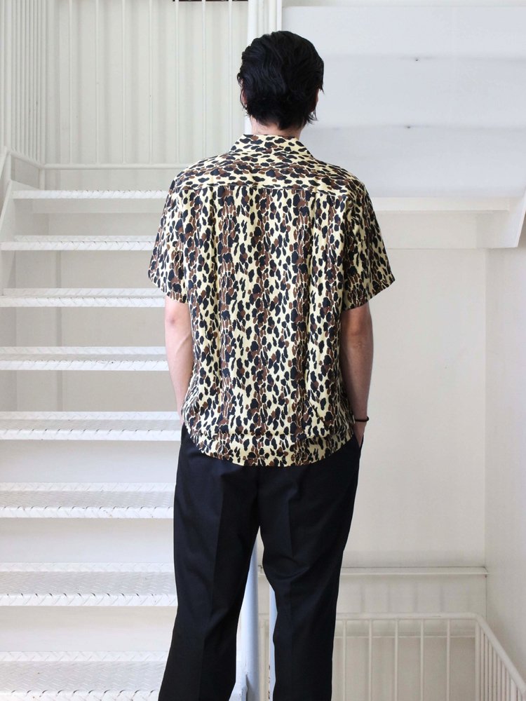 アロハシャツ / LEOPARD S/S HAWAIIAN SHIRT (TYPE 1) YELLOW/BEIGE