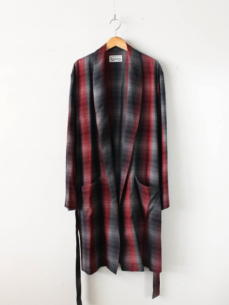WACKO MARIA｜【2019新春初売り】 60'S OMBRAY CHECK GOWN COAT #RED [19SSE-WMO-CO01]