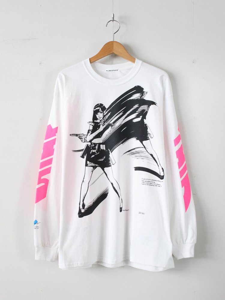 F-LAGSTUF-F｜DREAM AND REALITY L/S TEE1 #WHITE [19SS-FS-45]