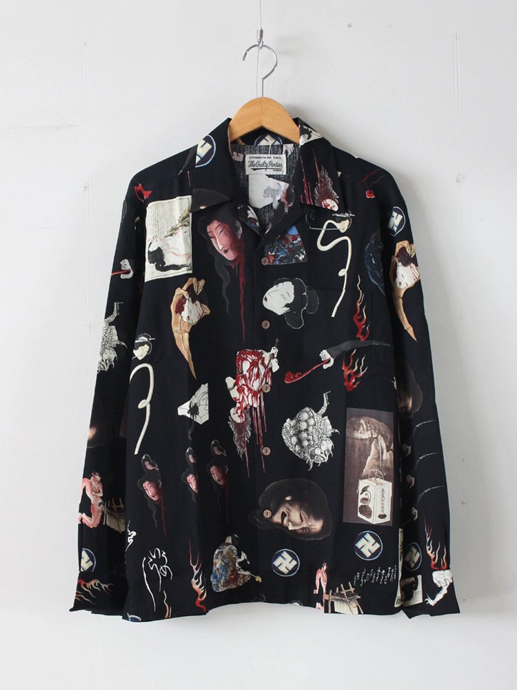 WACKO MARIA｜HAWAIIAN SHIRT L/S (TYPE 2) #BLACK [19FWE-WMS-HI04]