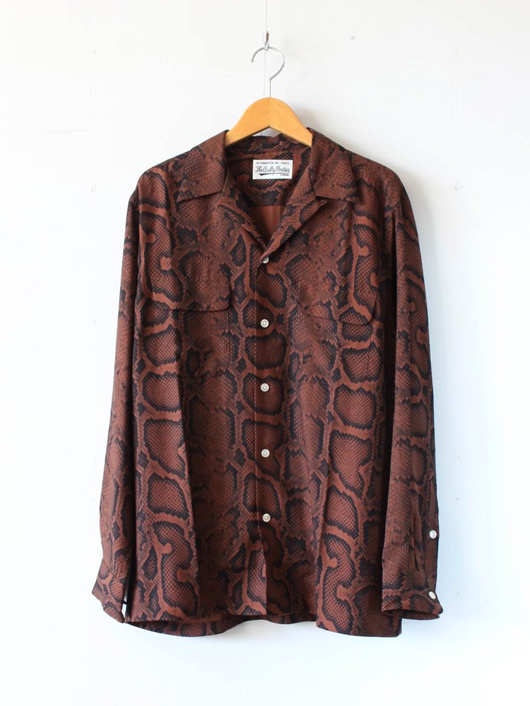 WACKO MARIA｜HAWAIIAN SHIRT L/S (TYPE 1) #BROWN [19FW-WMS-HI01]