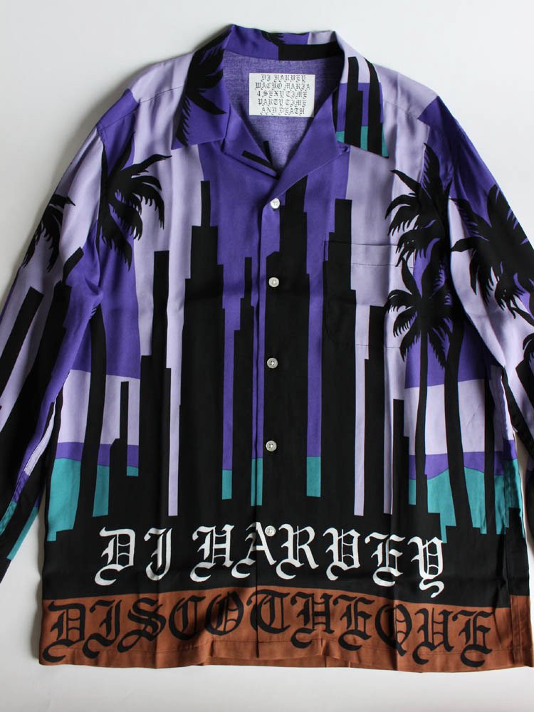 WACKO MARIA | ワコマリア DJ HARVEY | L/S HAWAIIAN SHIRT #PURPLE