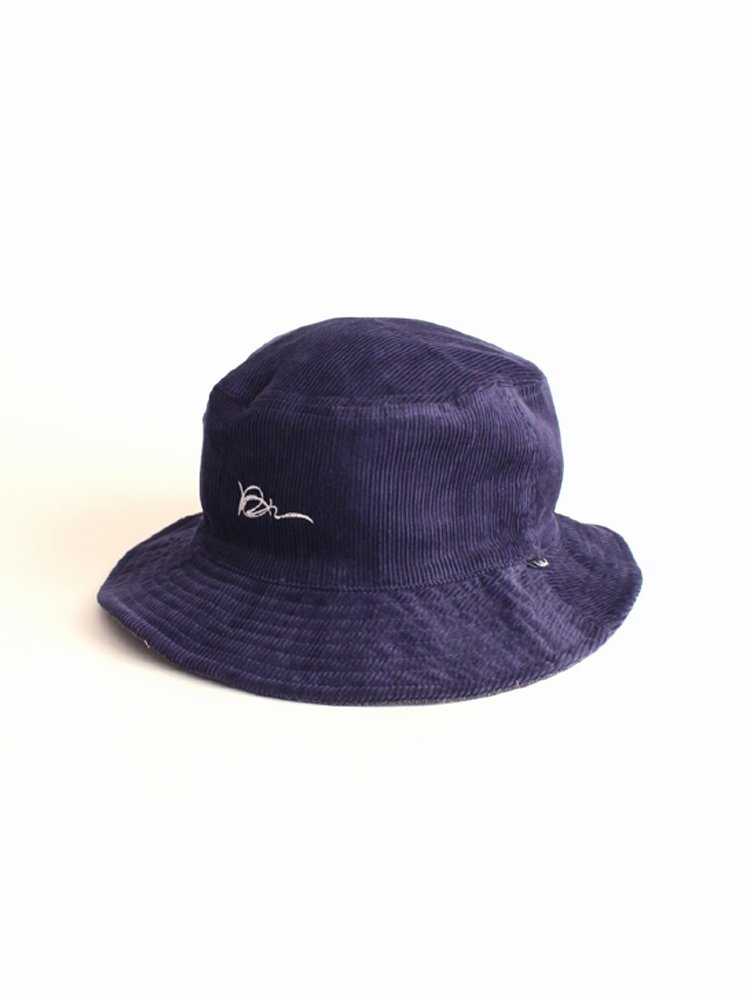 HOLE AND HOLLAND｜KANI CORD REVERSIBLE HAT #NAVY/BLACK DENIM [HH19F39]