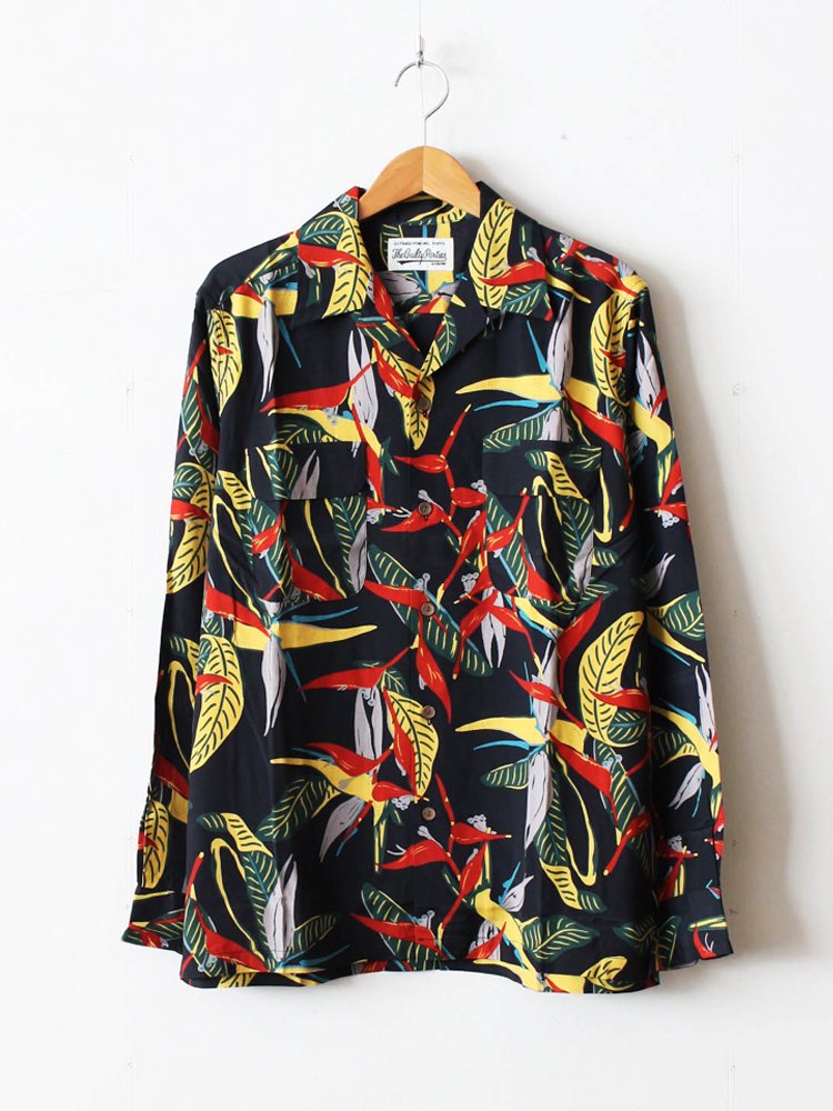 WACKO MARIA｜【2020年新春初売り】 HAWAIIAN SHIRT L/S (TYPE 1) #BLACK [19FWE-WMS-HI02]