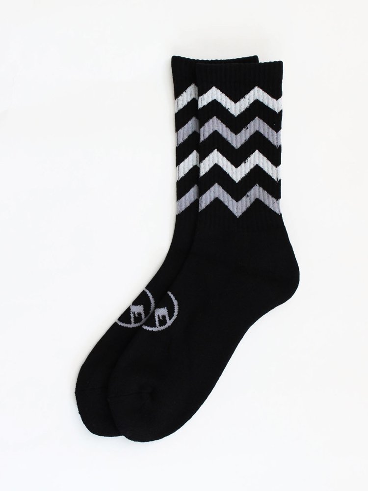 F-LAGSTUF-F｜ZIG-ZAG SOX #BLACK/GRAY [20SS-FS-84]