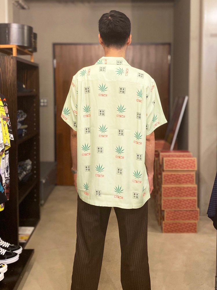 海外最新 新品ワコマリアHIGHTIMES | #GREEN SHIRT HAWAIIAN シャツ