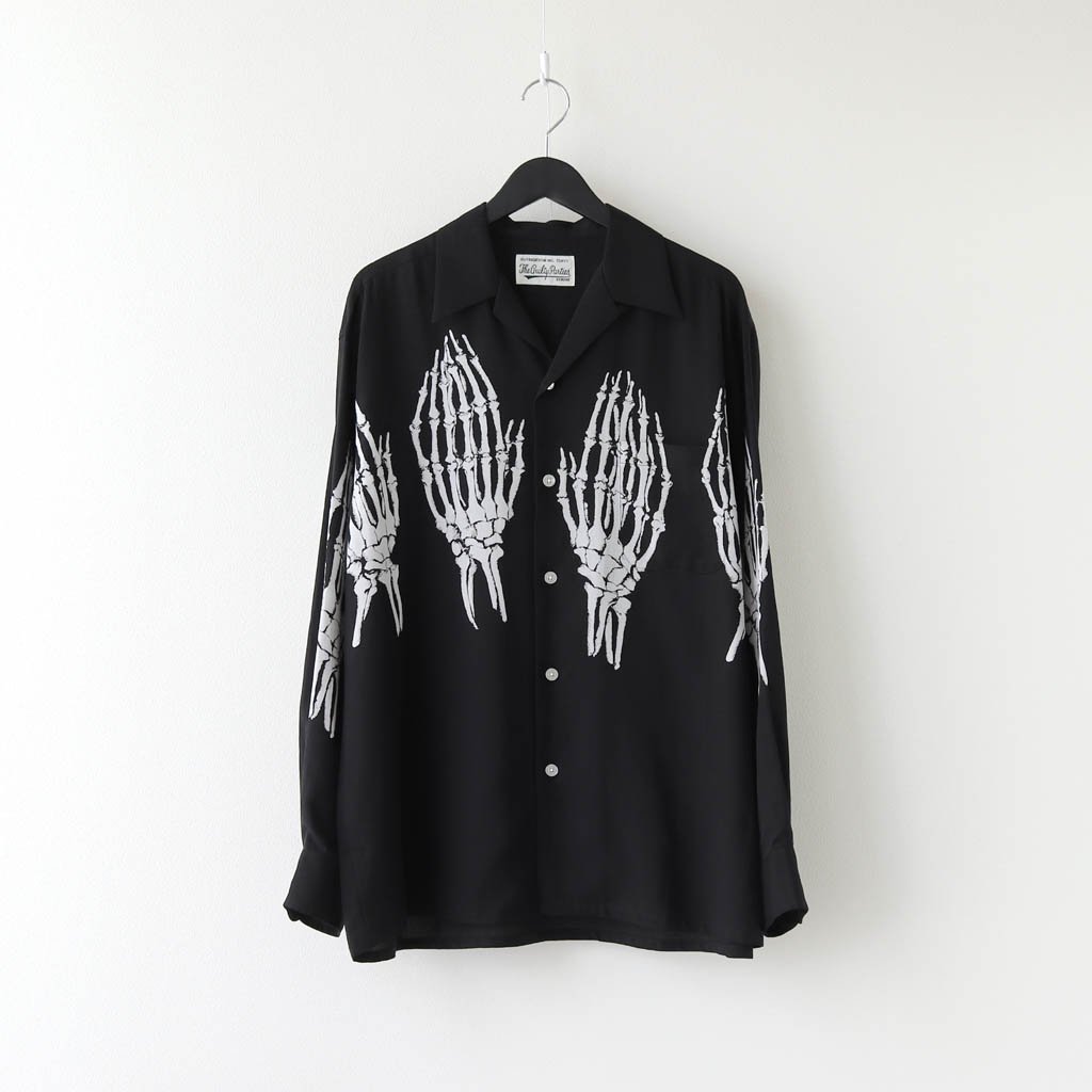 アロハシャツ / HAWAIIAN SHIRT L/S (TYPE 5) BLACK-WHITE