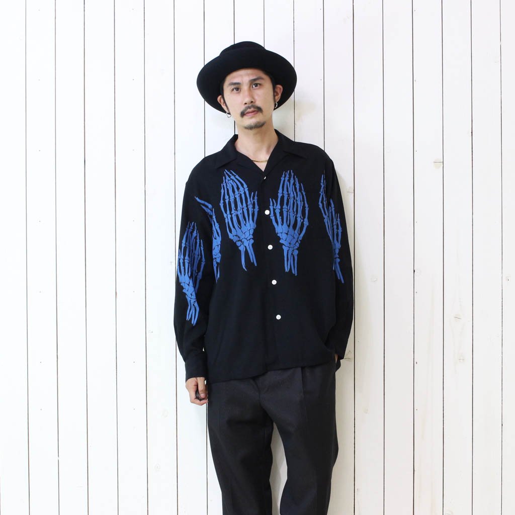 WACKO MARIA | ワコマリア HAWAIIAN SHIRT L/S (TYPE 5) #BLACK-BLUE