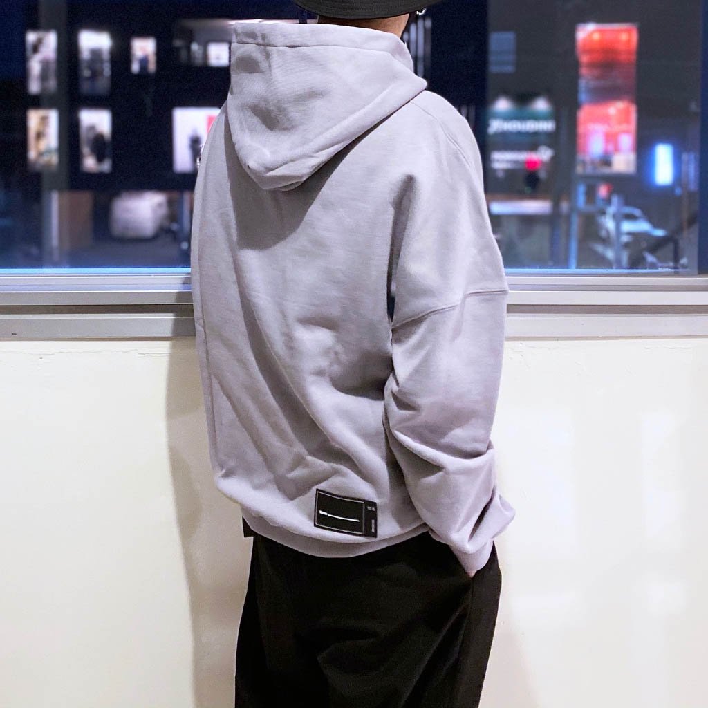 WE11DONE/ウェルダン WD-TP6-20-046-U-GY 20SS COTTON HOODIE WITH NYLON HOOD コットン  フーディ ウィズ ナイロン フード【A30221-007】メンズ - パーカー