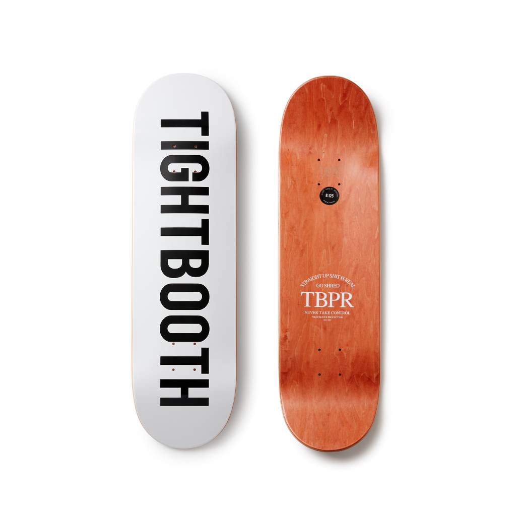 TIGHTBOOTH PRODUCTION｜SKATE DECK LOGO #WHITE [SS21-D02]