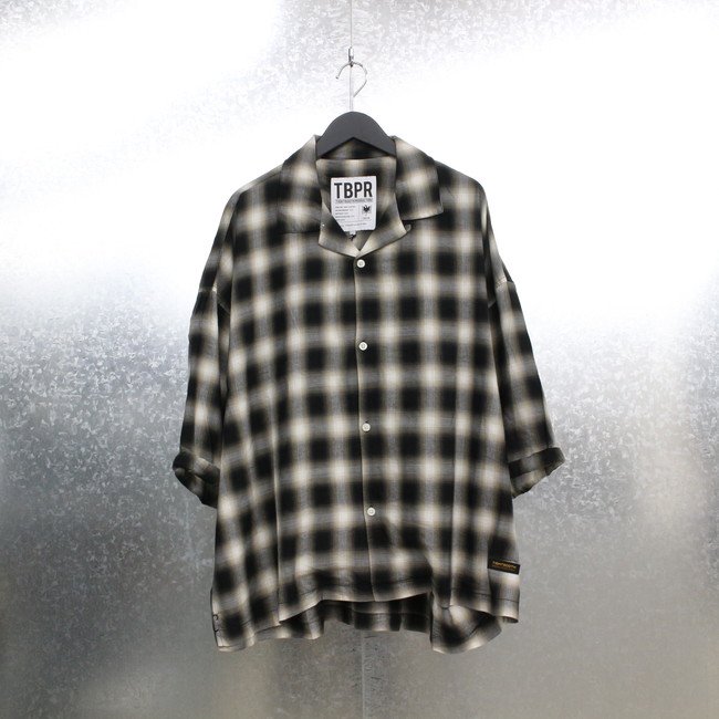 TIGHTBOOTH PRODUCTION｜OMBRE ROLL UP SHIRT #BLACK [SU21-S03]