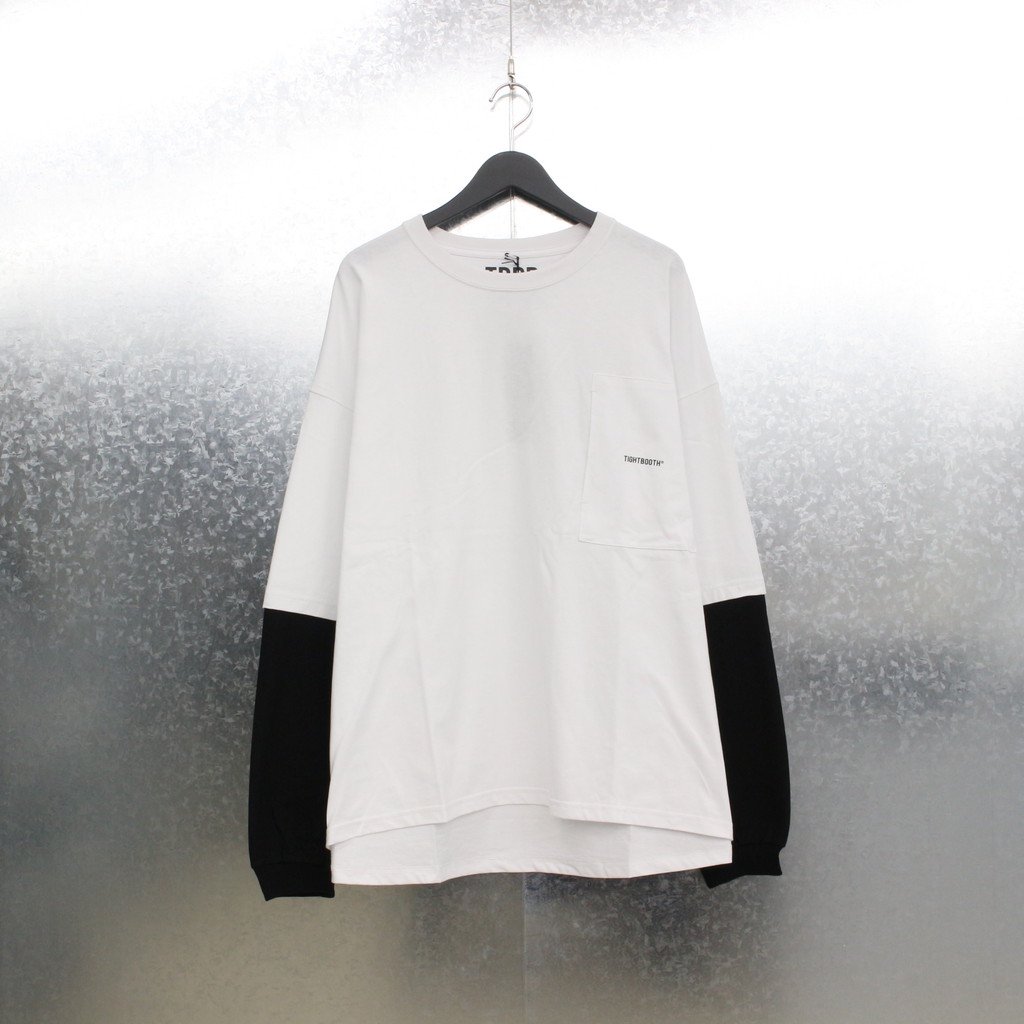 TIGHTBOOTH PRODUCTION｜LAYERED L/S T-SHIRT #WHITE [FW21-T01]