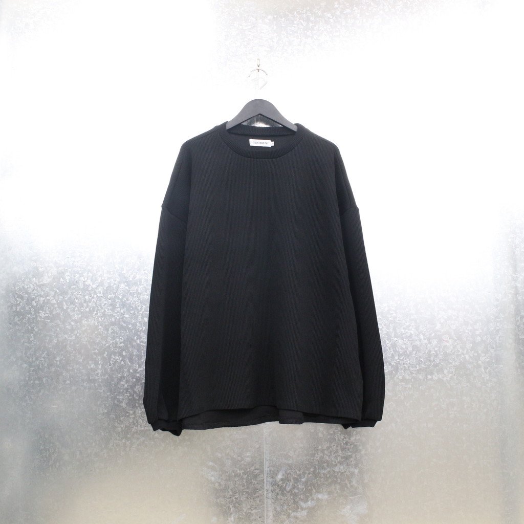 TIGHTBOOTH PRODUCTION｜WAFFLE CREW KNIT #BLACK [FW21-KN02]