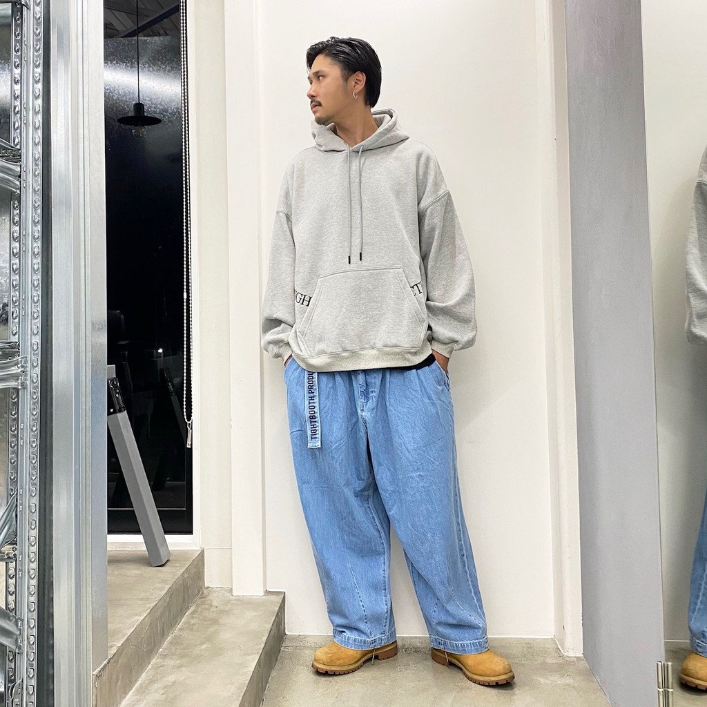 tightbooth denim baggy slacks tシャツセット-