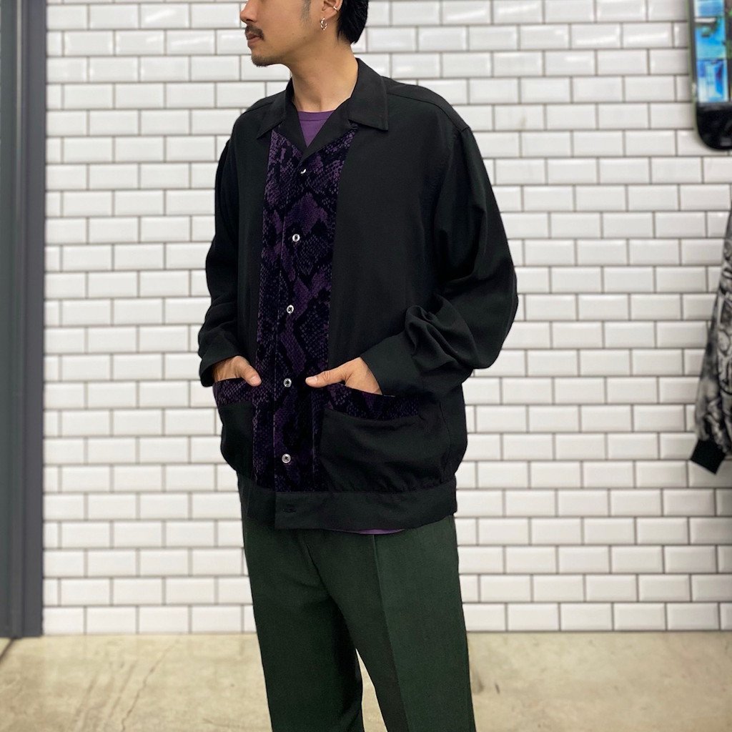 シャツ TWO-TONE 50'S SHIRT TYPE BLACK-PURPLE | WACKO MARIA TWO