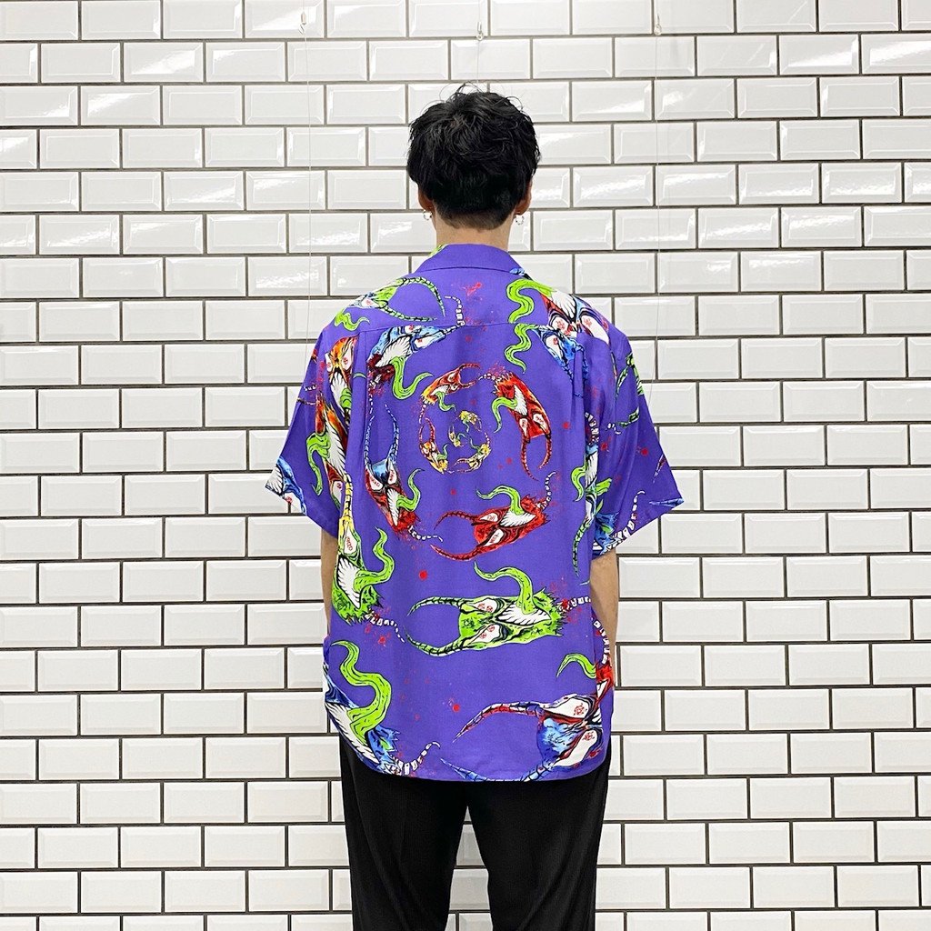 WACKOMARIA 21AW NECK FACE HAWAIIAN SHIRT 超爆安 sandorobotics.com