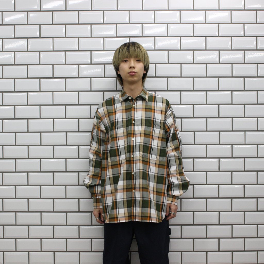 TECH WORK SHIRTS FLANNEL PLAIDS #OLIVE - シャツ