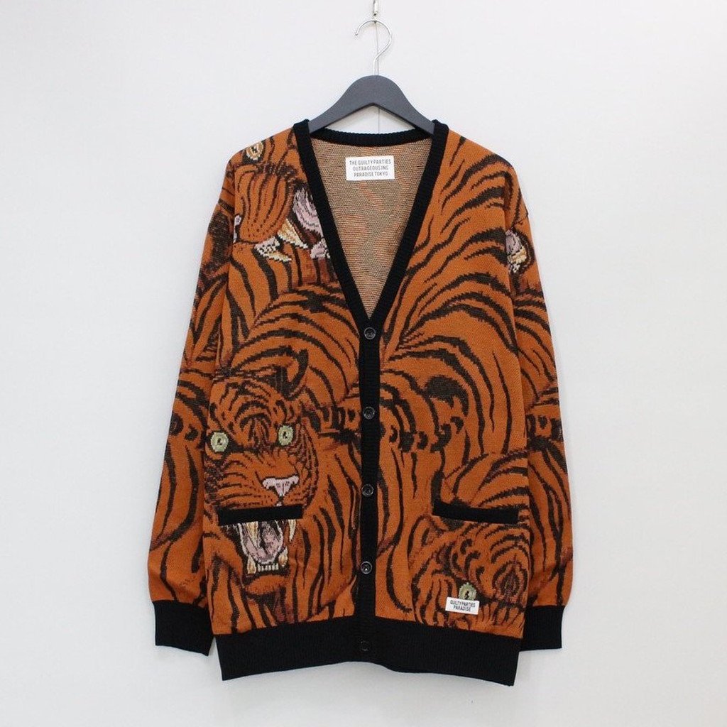 トップス / TIM LEHI | JACQUARD CARDIGAN (TYPE 2) ORANGE