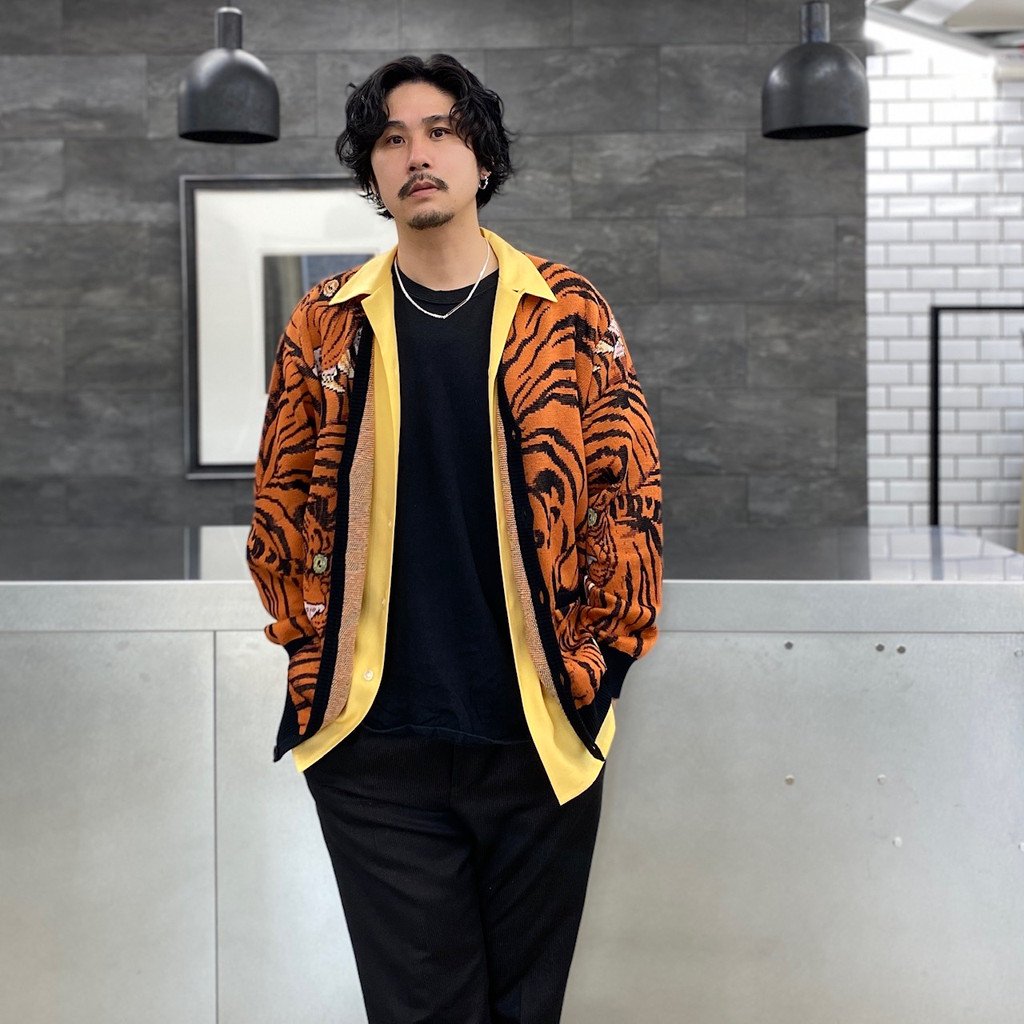 トップス / TIM LEHI | JACQUARD CARDIGAN (TYPE 2) ORANGE