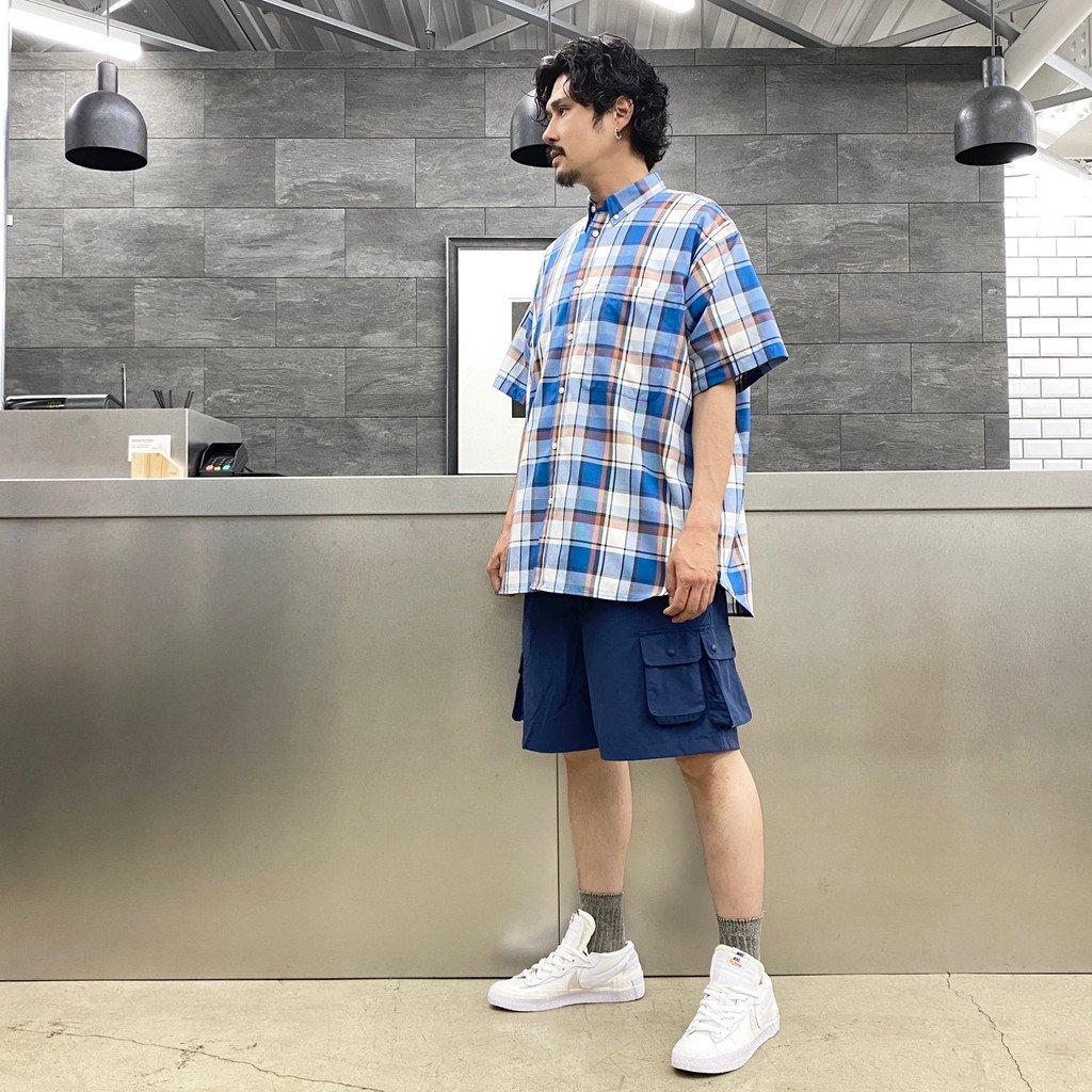 美品】サイズL ダイワピア39 DAIWA PIER39 22SS Tech Flannel BD S／S