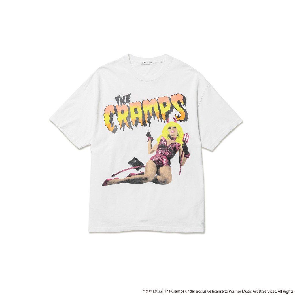 F-LAGSTUF-F｜THE CRAMPS |  DATE WITH ELVIS TEE #WHITE [22SS-CRAMPS-FS-05]