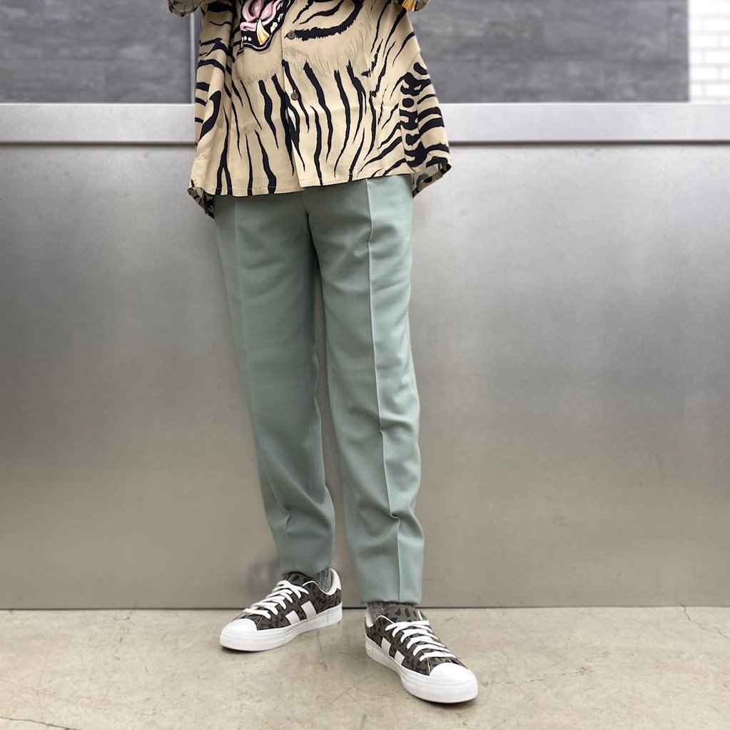 WACKO MARIA | ワコマリア PLEATED TROUSERS (TYPE 1) #L-GREEN [22SS-WMP-TR10]