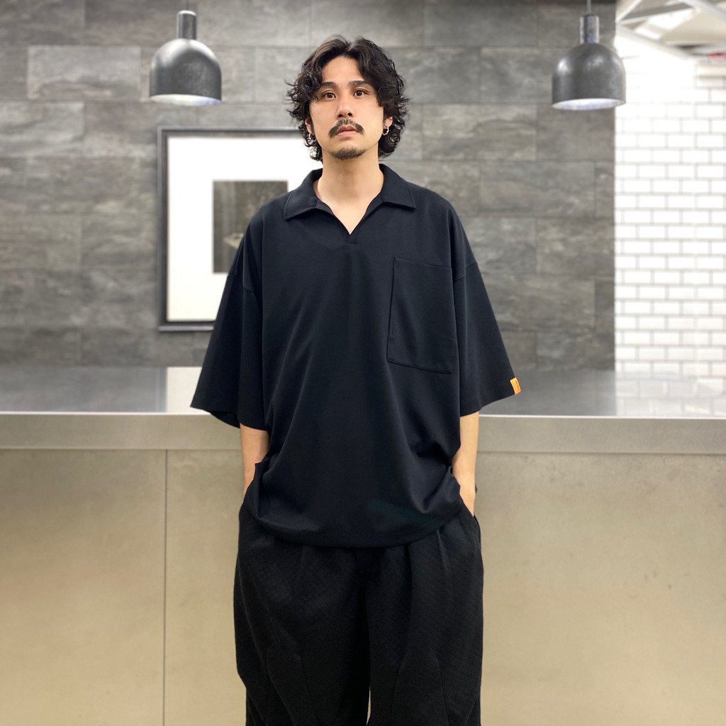 TIGHTBOOTH PRODUCTION | タイトブースプロダクション JERSEY OPEN POLO #BLACK [SS22-S06]