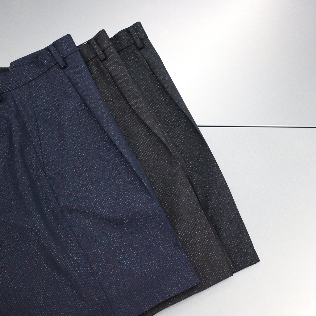 WACKO MARIA | ワコマリア PLEATED SHORT TROUSERS (TYPE 10) #NAVY [22SS-WMP-PT10]