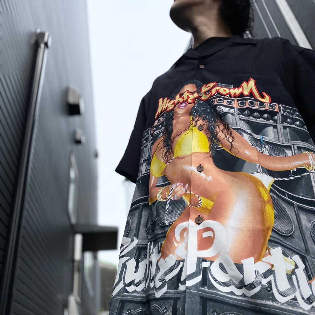 ワコマリア WACKO MARIA サイズ:S ×MIGHTY CROWN レーヨン半袖シャツ