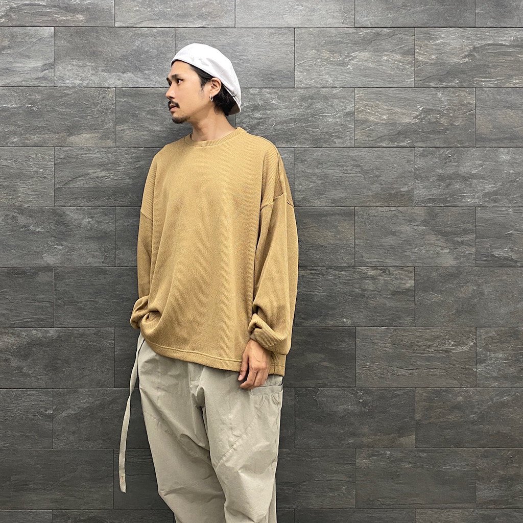 トップス / WAFFLE CREW KNIT BEIGE