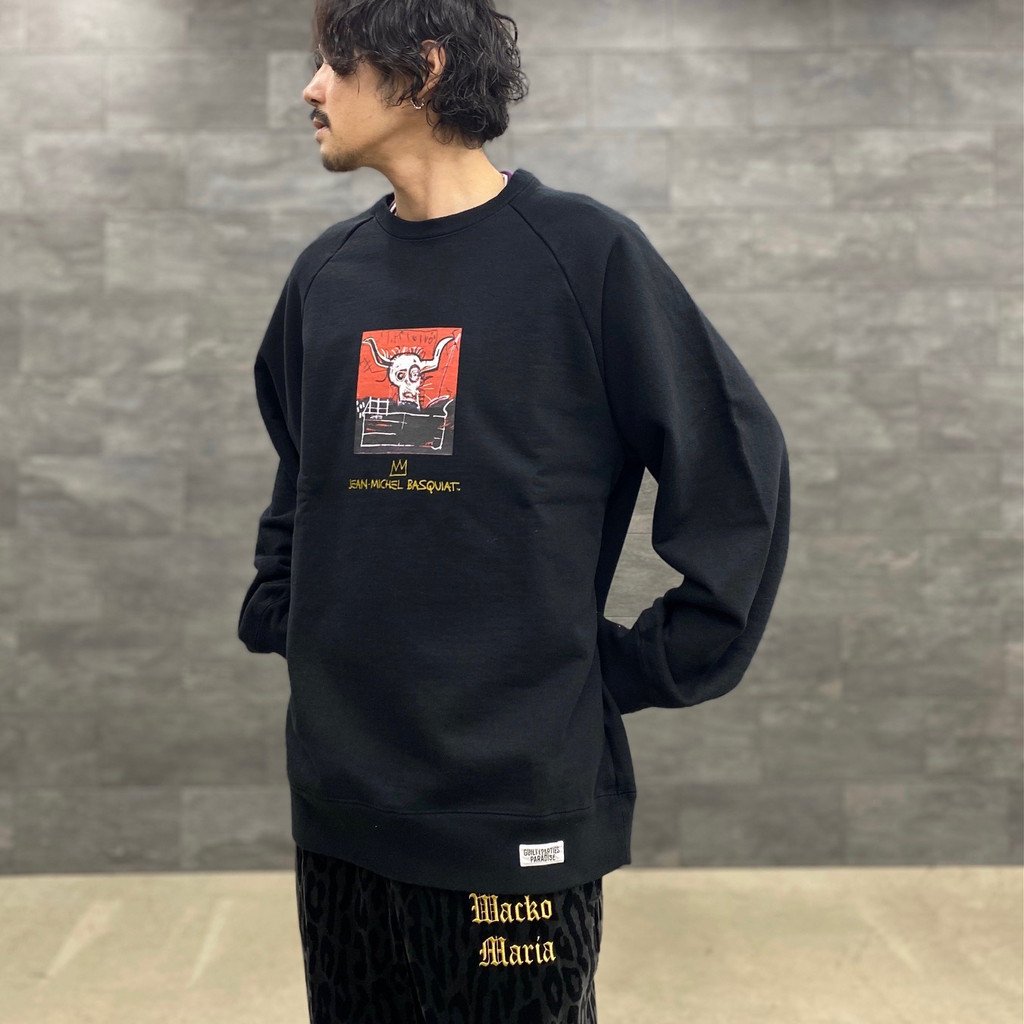 新品即決 WACKO MARIA BASQUIAT CREW NECK BLACK XL ecousarecycling.com